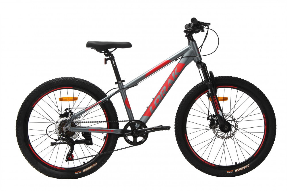 LORAK SHARK 24 BLACK Матовый Серый/Красный