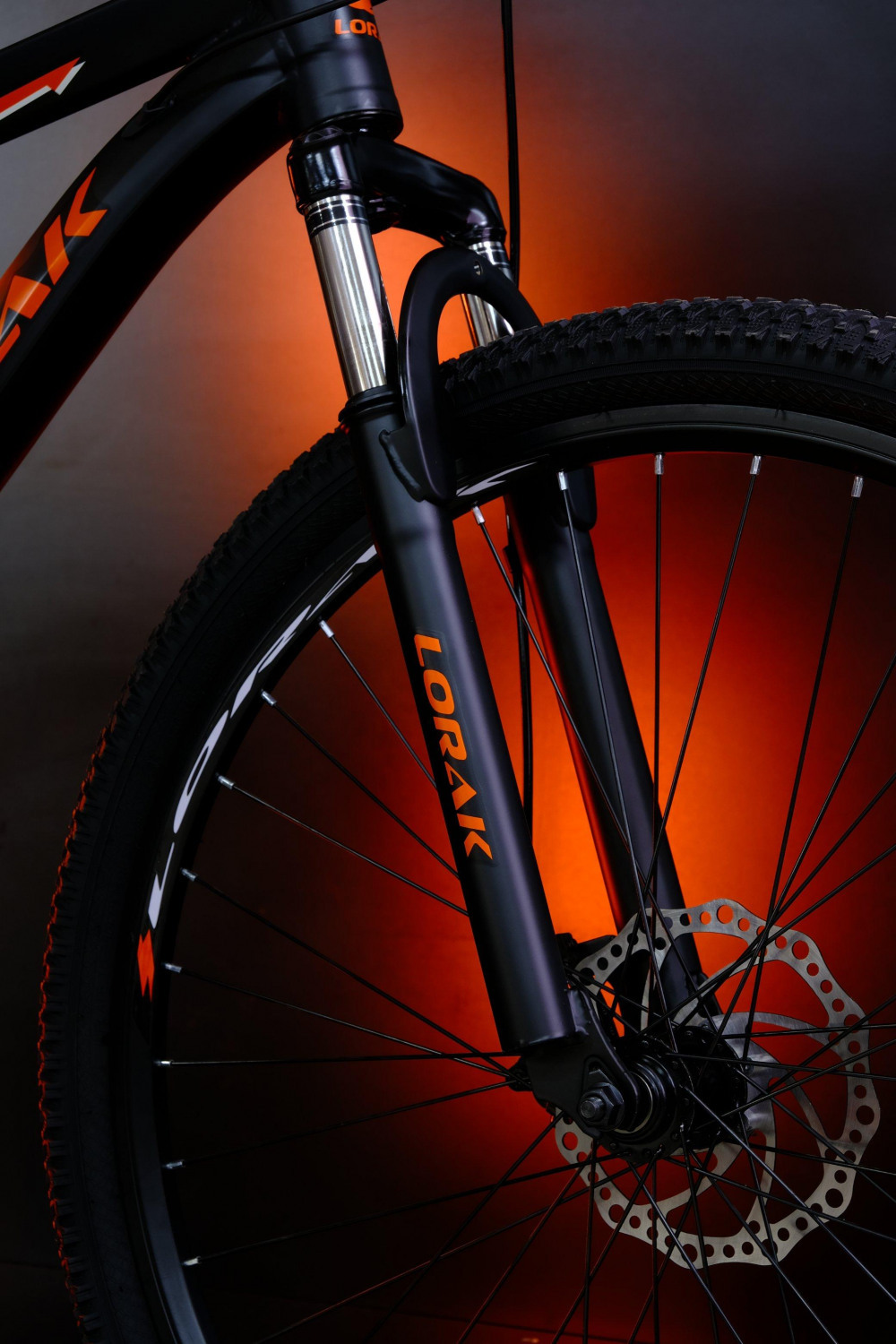 LORAK Fast 26 Матовый Чёрный/Оранжевый